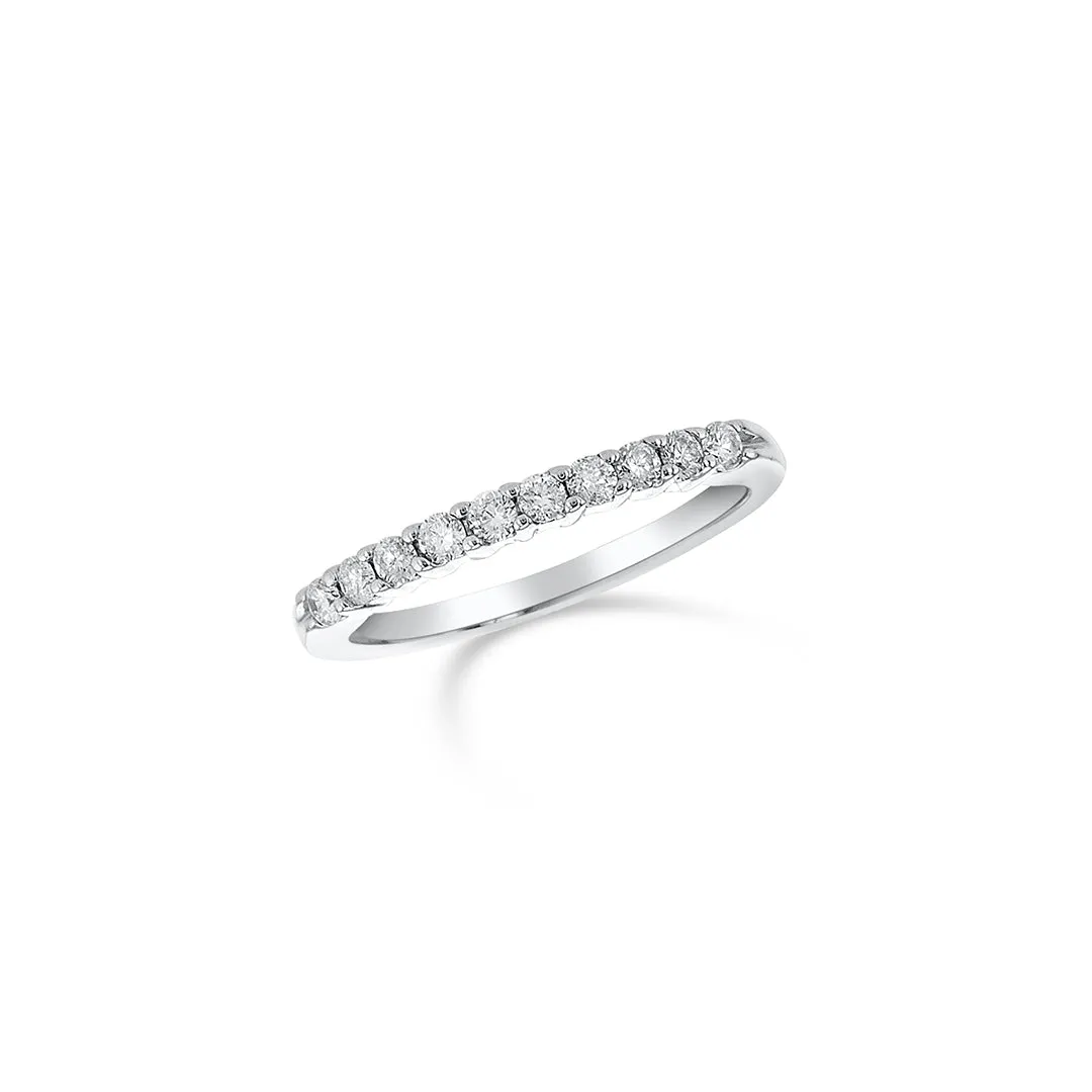 0.25 CT Round Diamond 14K White Gold Band