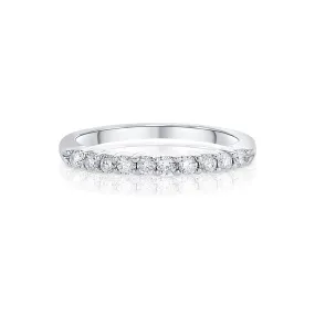 0.25 CT Round Diamond 14K White Gold Band