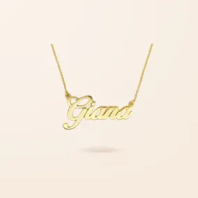 10K Gold Script Name Necklace