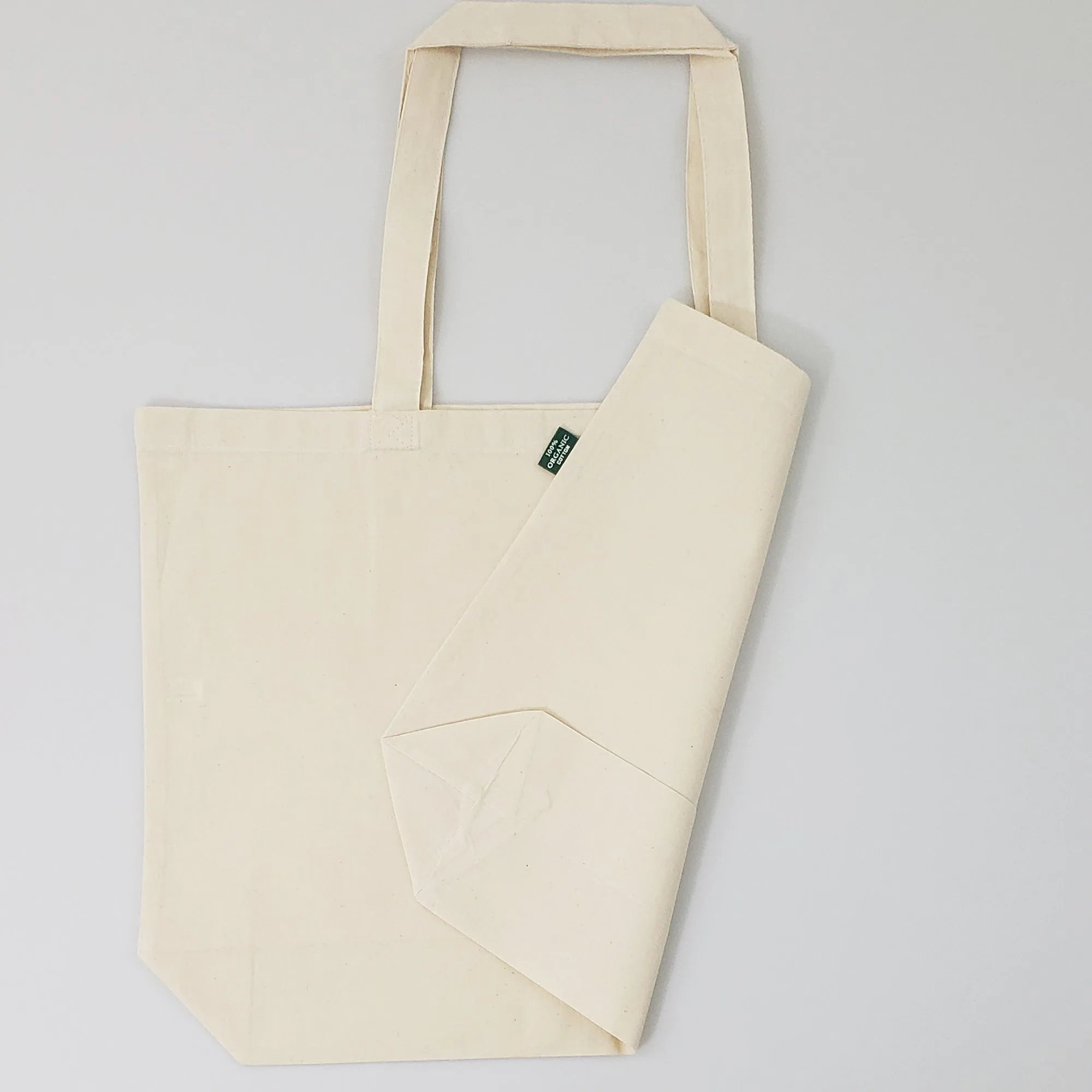 12 ct Large Organic Cotton Grocery Tote Bags - By Dozen