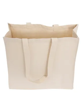 12 ct Organic Canvas Self Standing Grocery Shopper Tote Bags - By Dozen