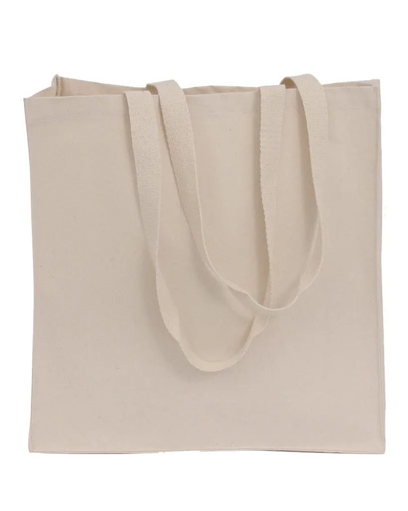 12 ct Organic Canvas Self Standing Grocery Shopper Tote Bags - By Dozen