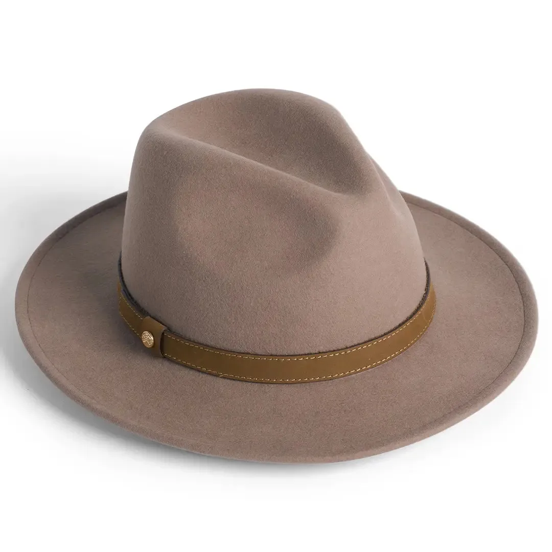 Adventurer Wool Felt Ladies Fedora - Putty by Failsworth