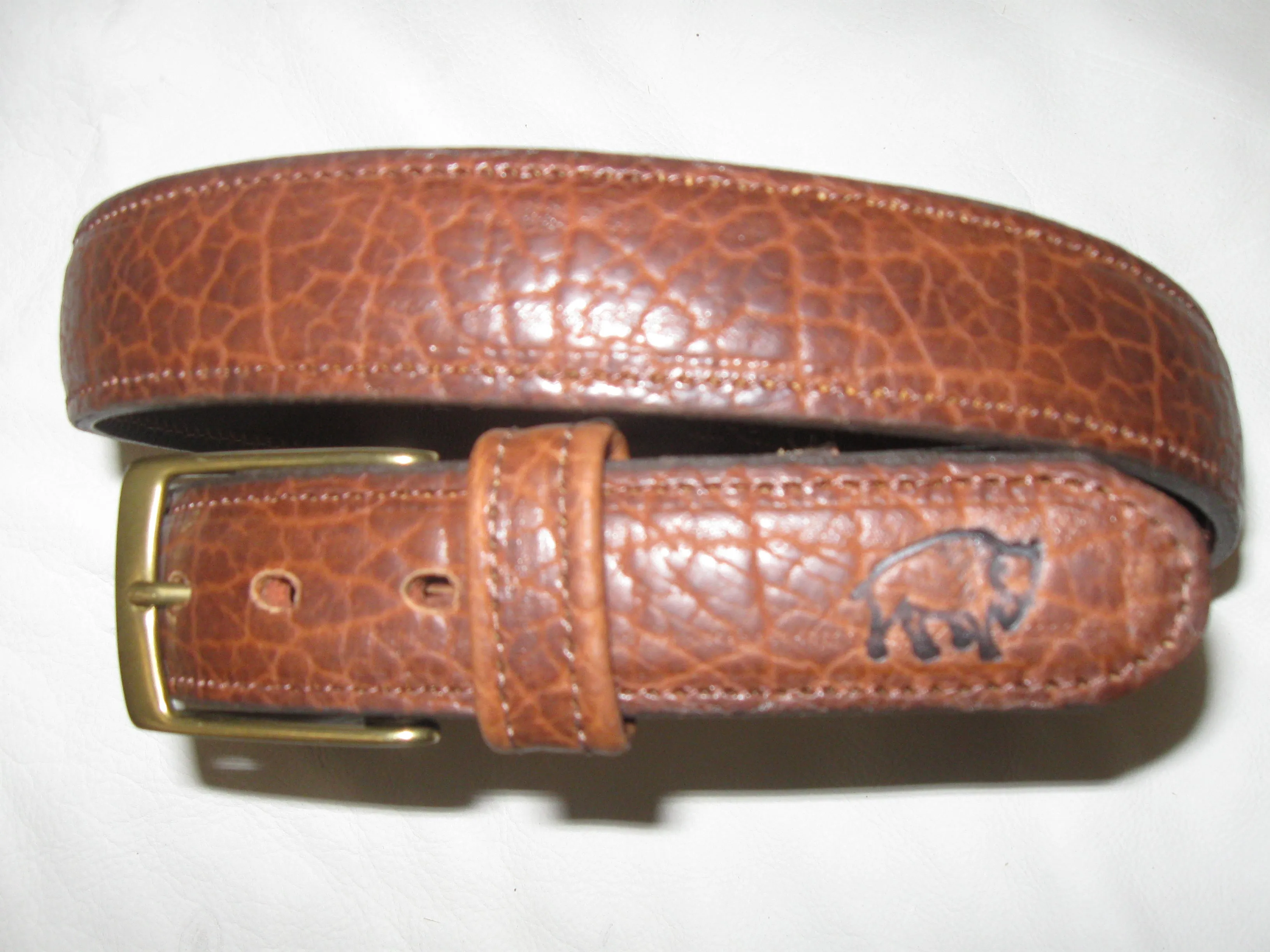 American Bison Leather Belt