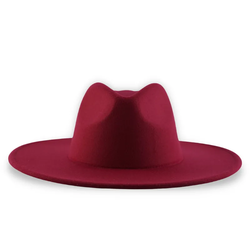 Atlanta Wide Brim Fedora - Burgundy