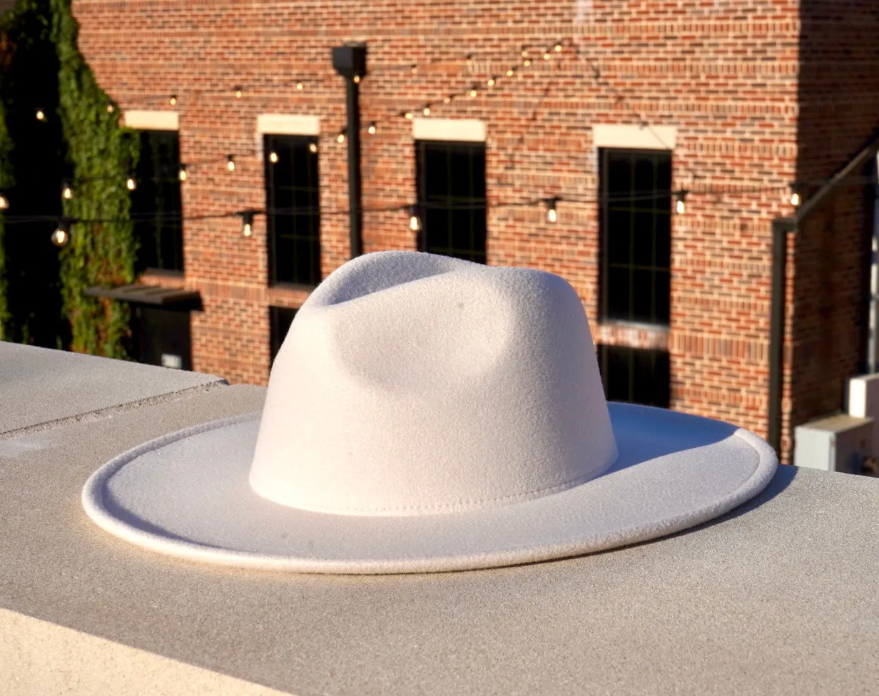 Atlanta Wide Brim Fedora - Cream