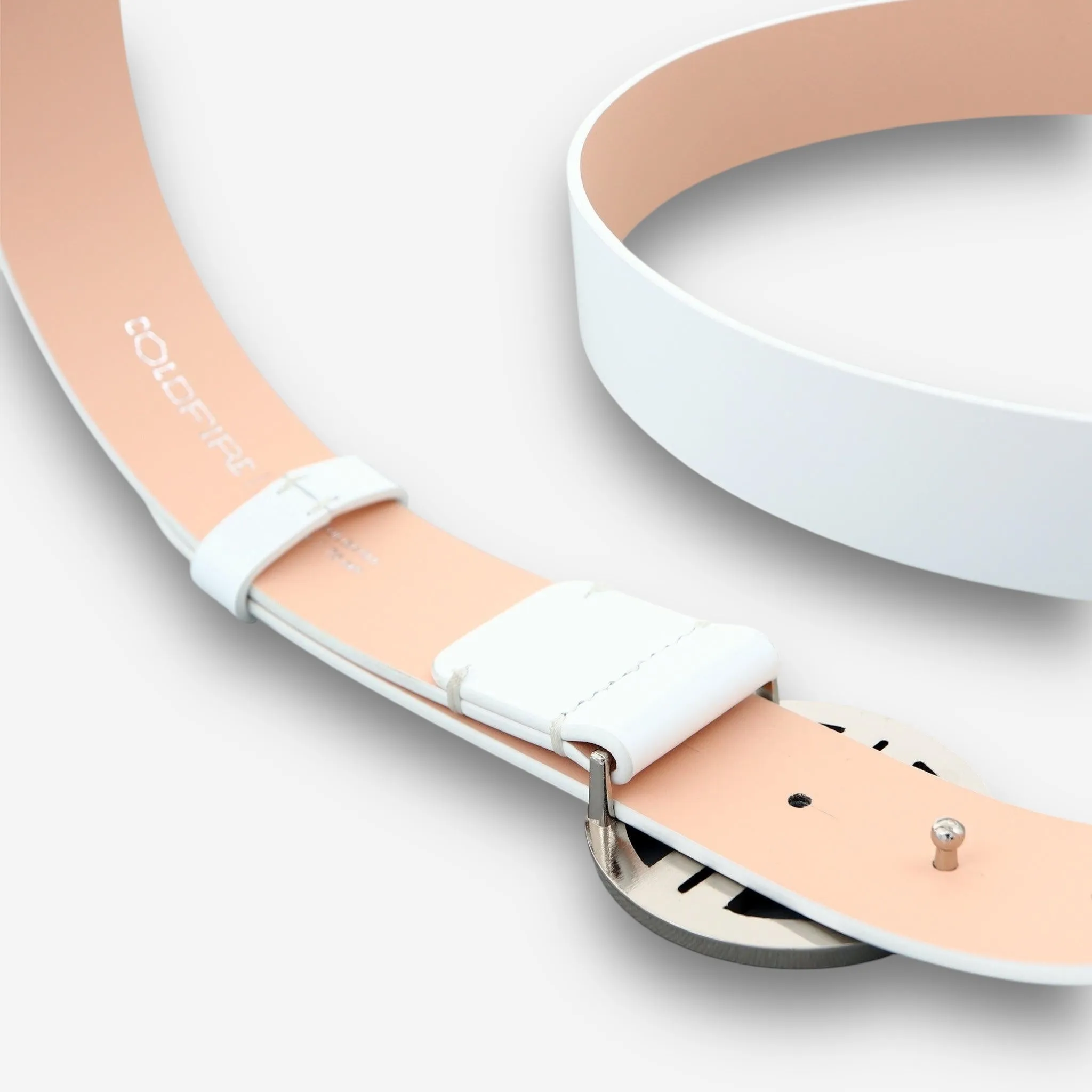 Aura Belt - White - Silver