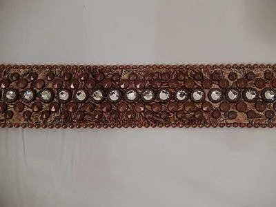 b.b. Simon Bronze And Silver Crystal Belt