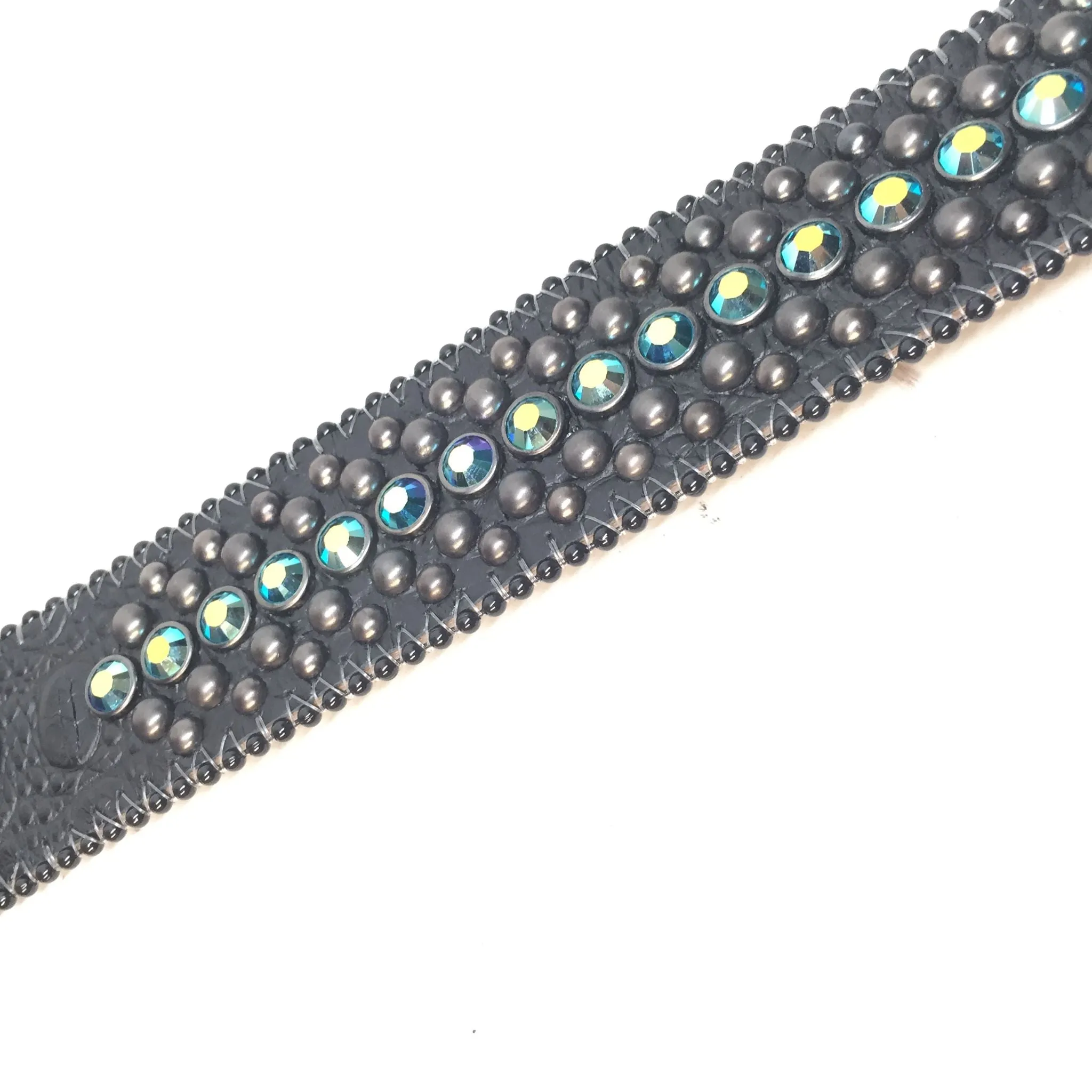 b.b. Simon Fully Loaded Turquoise Crystal Belt