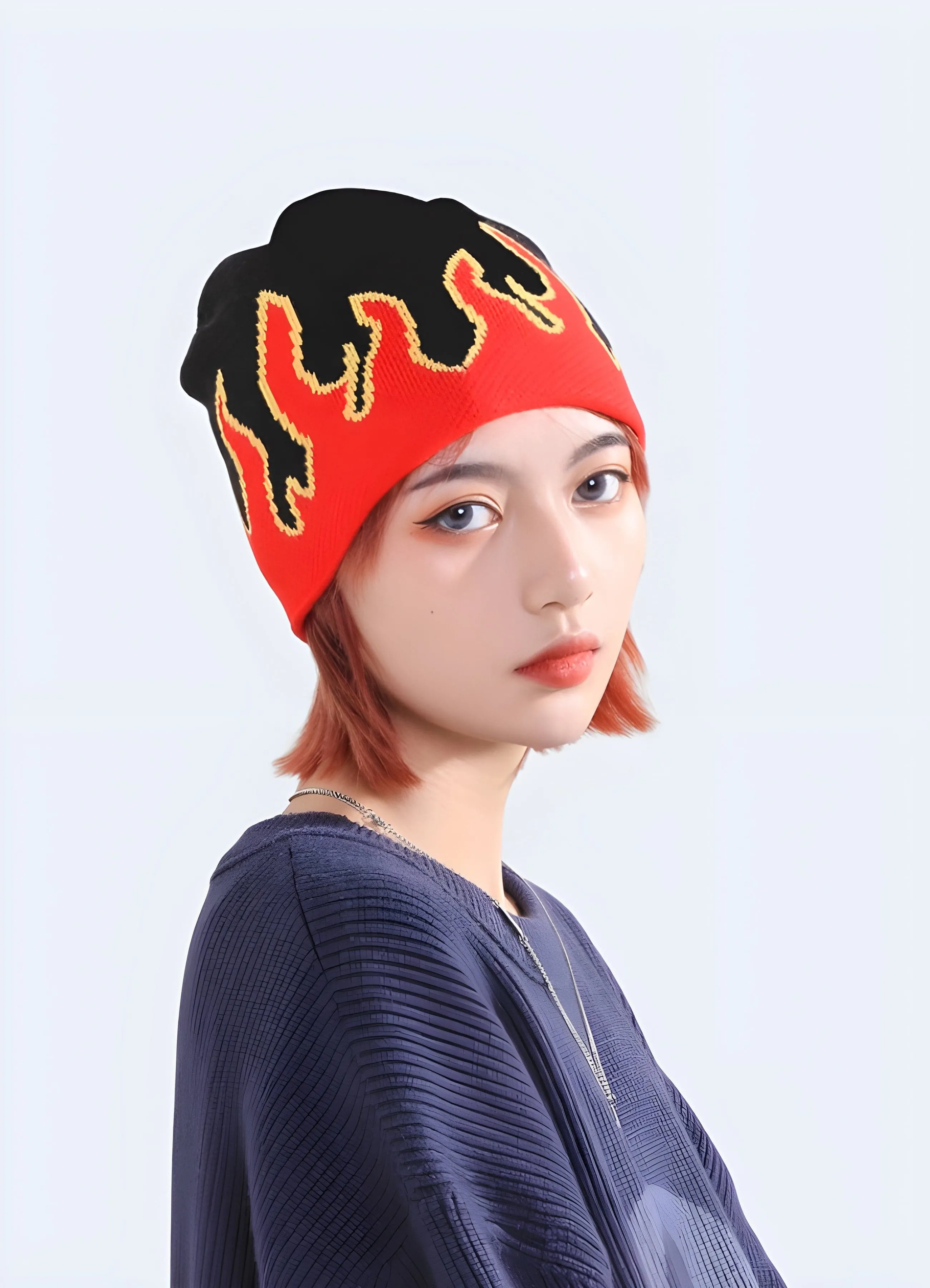 Beanie With Flames