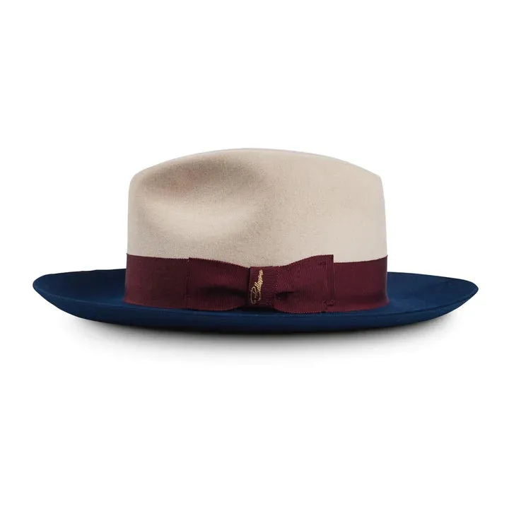 Bellissimo El Capo Two Tone Fedora -Silverbelly/Sapphire