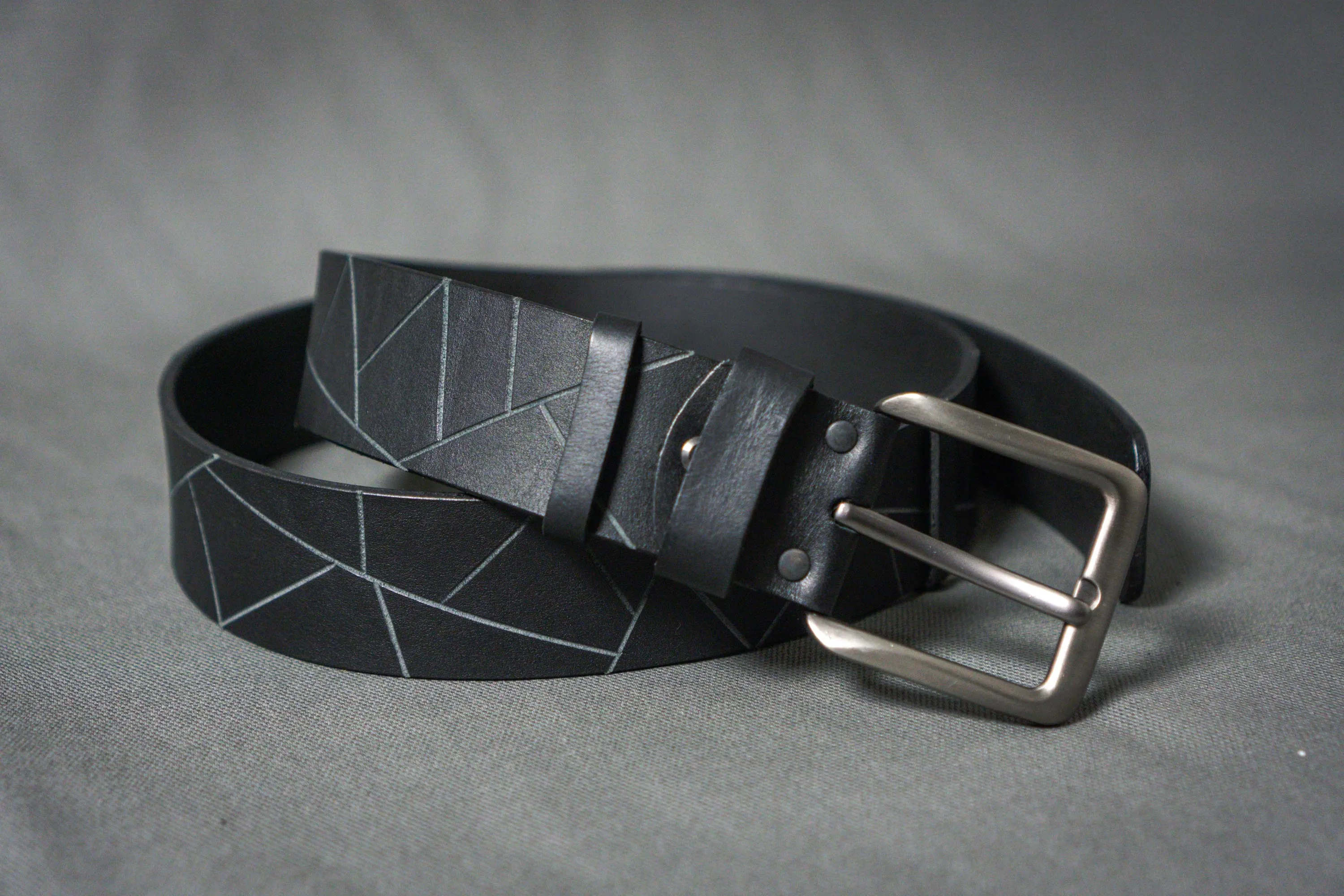 Black Leather Belt 38mm/43mm | Men Women | Handcrafted | Personalization Available