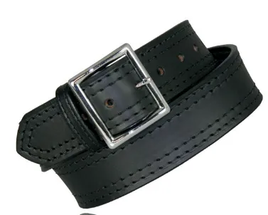 Boston Leather 1-3/4" Garrison 4-Row Stitched Leather Belt