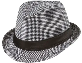 Bryant Houndstooth Cotton Fedora