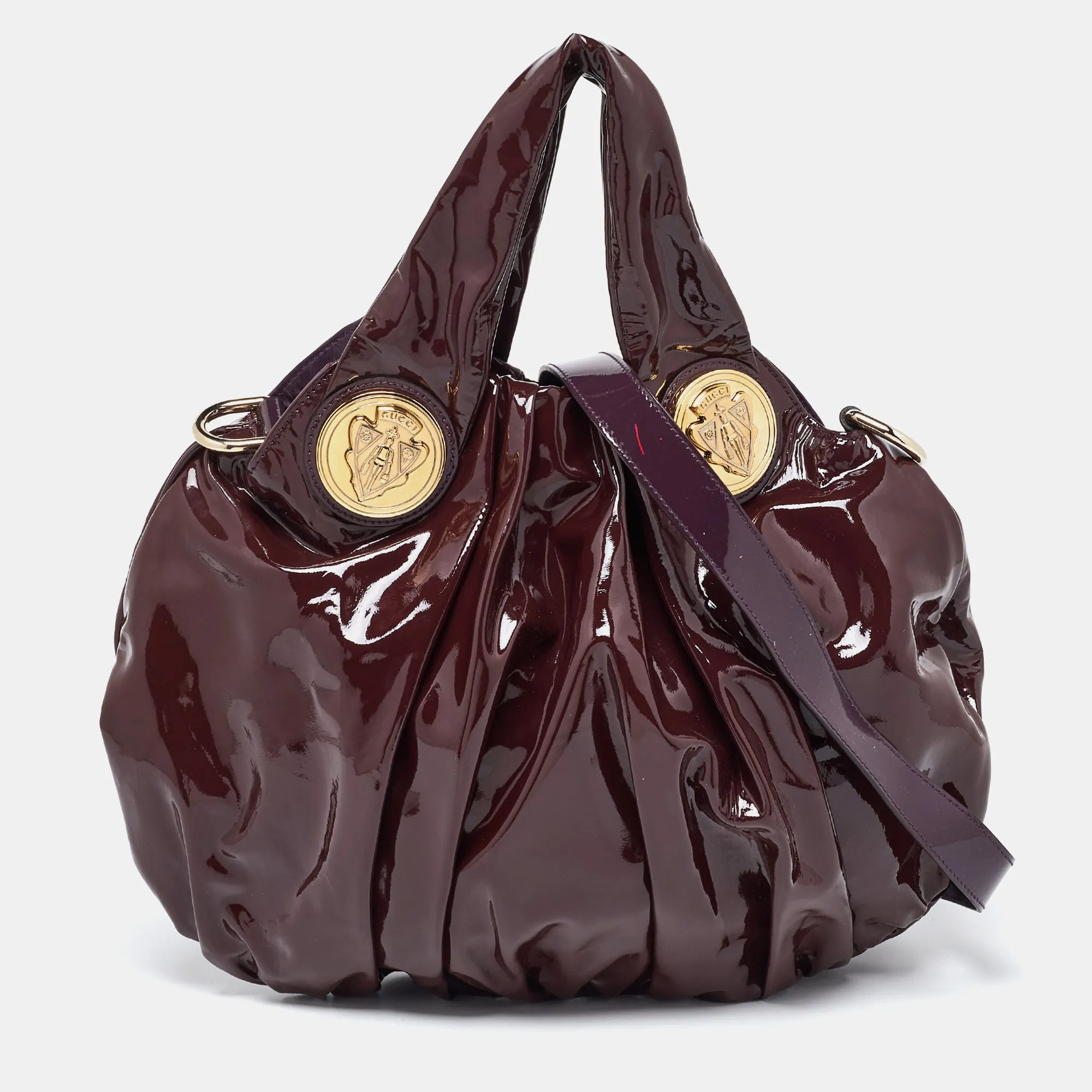 Burgundy Patent Leather Small Hysteria Hobo