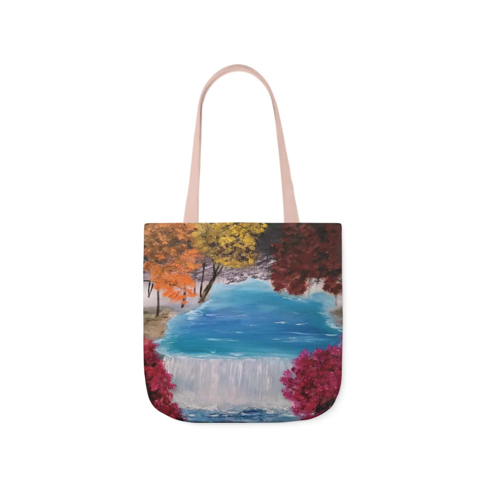 Canvas Tote Bag, Descending Waters Art