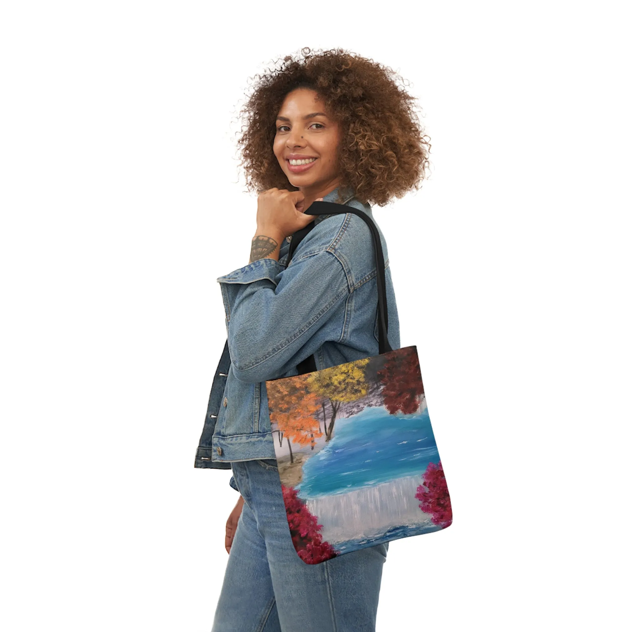 Canvas Tote Bag, Descending Waters Art