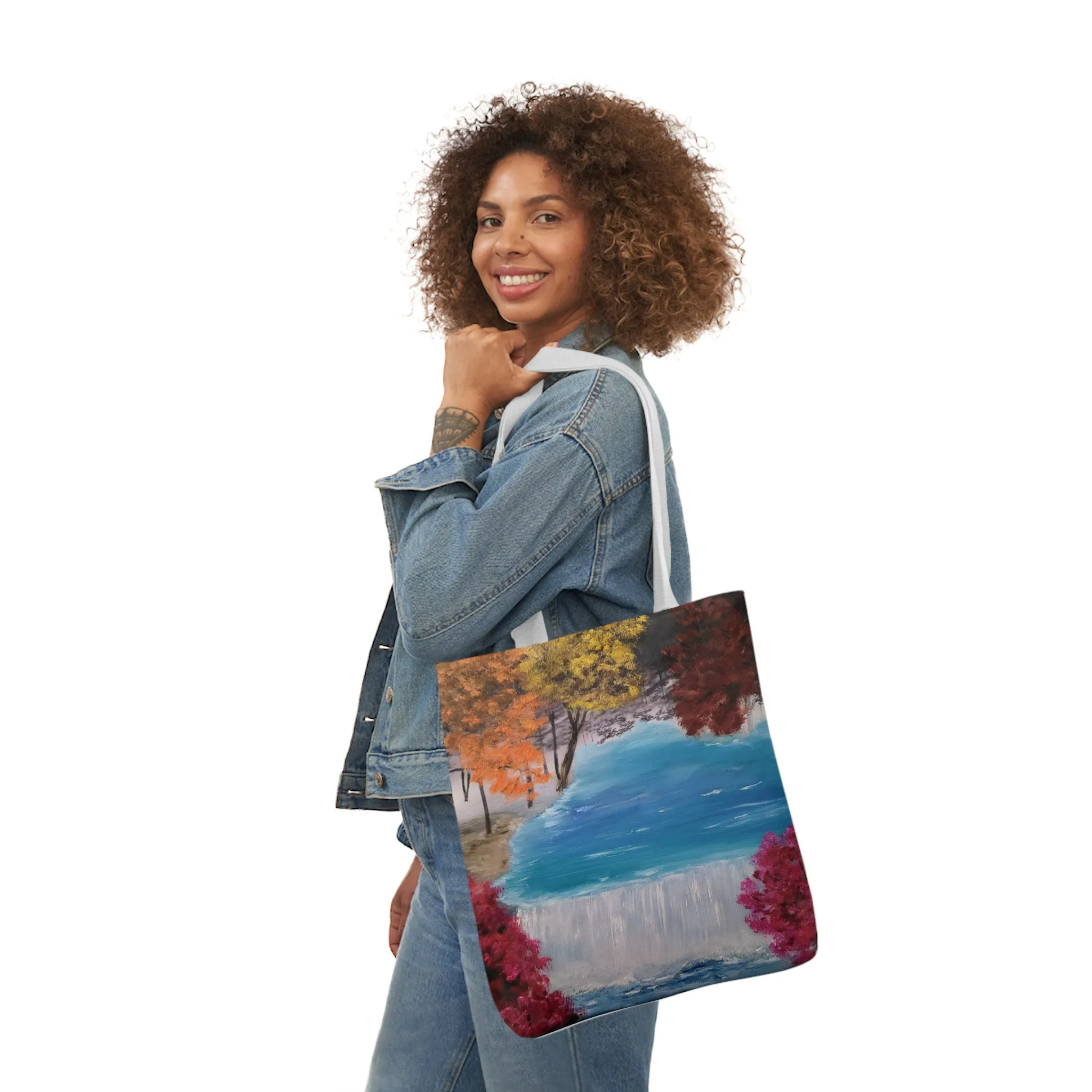 Canvas Tote Bag, Descending Waters Art