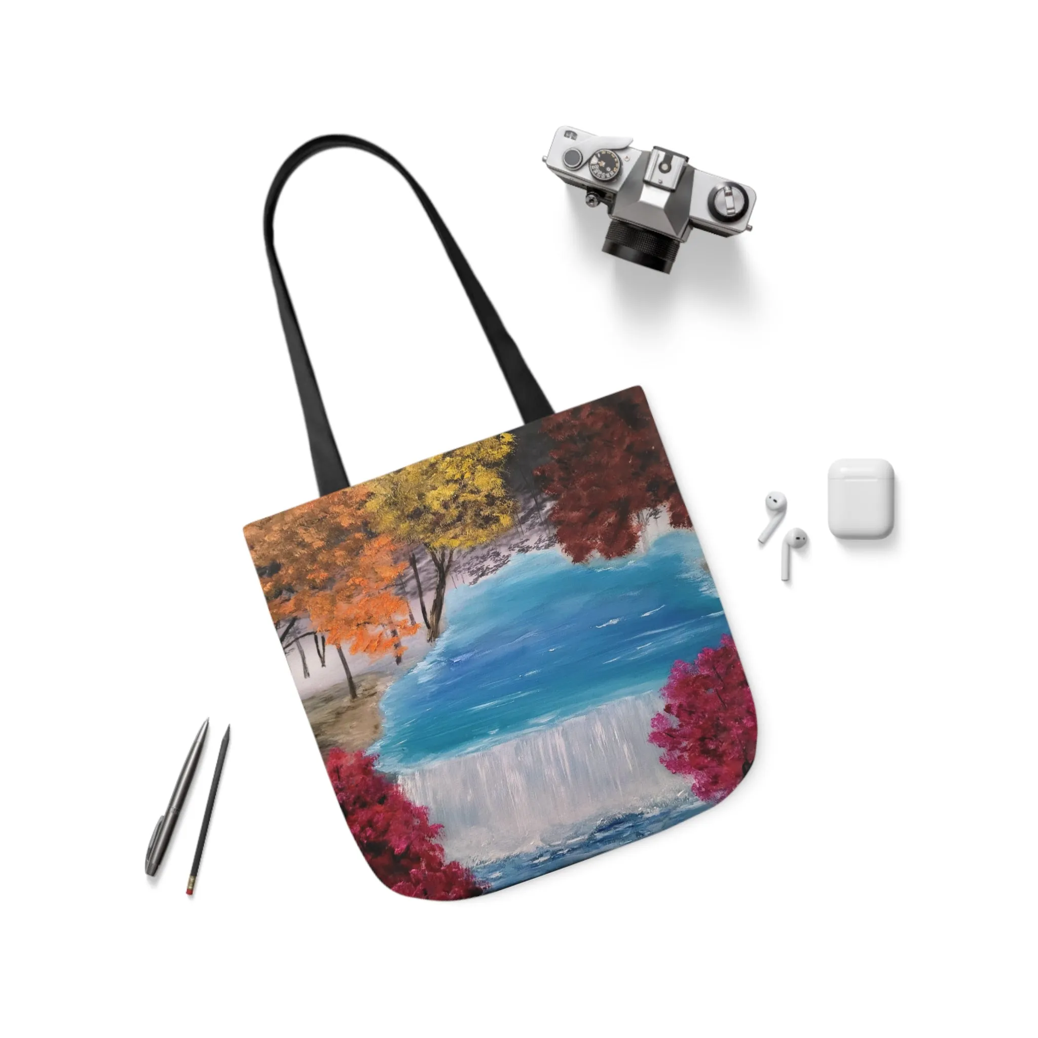 Canvas Tote Bag, Descending Waters Art