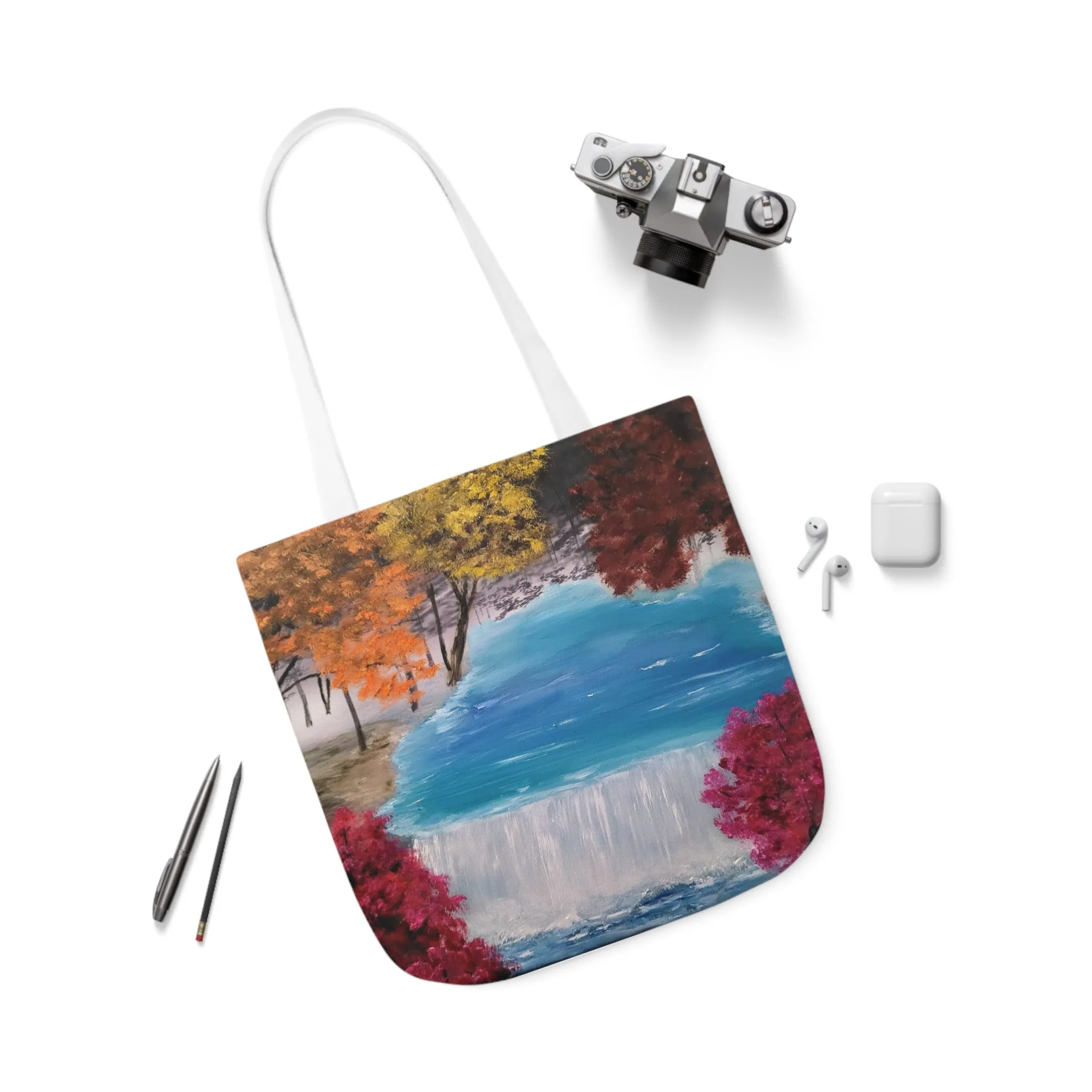 Canvas Tote Bag, Descending Waters Art