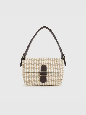 Chavvi Chevron Beige Baguette Bag