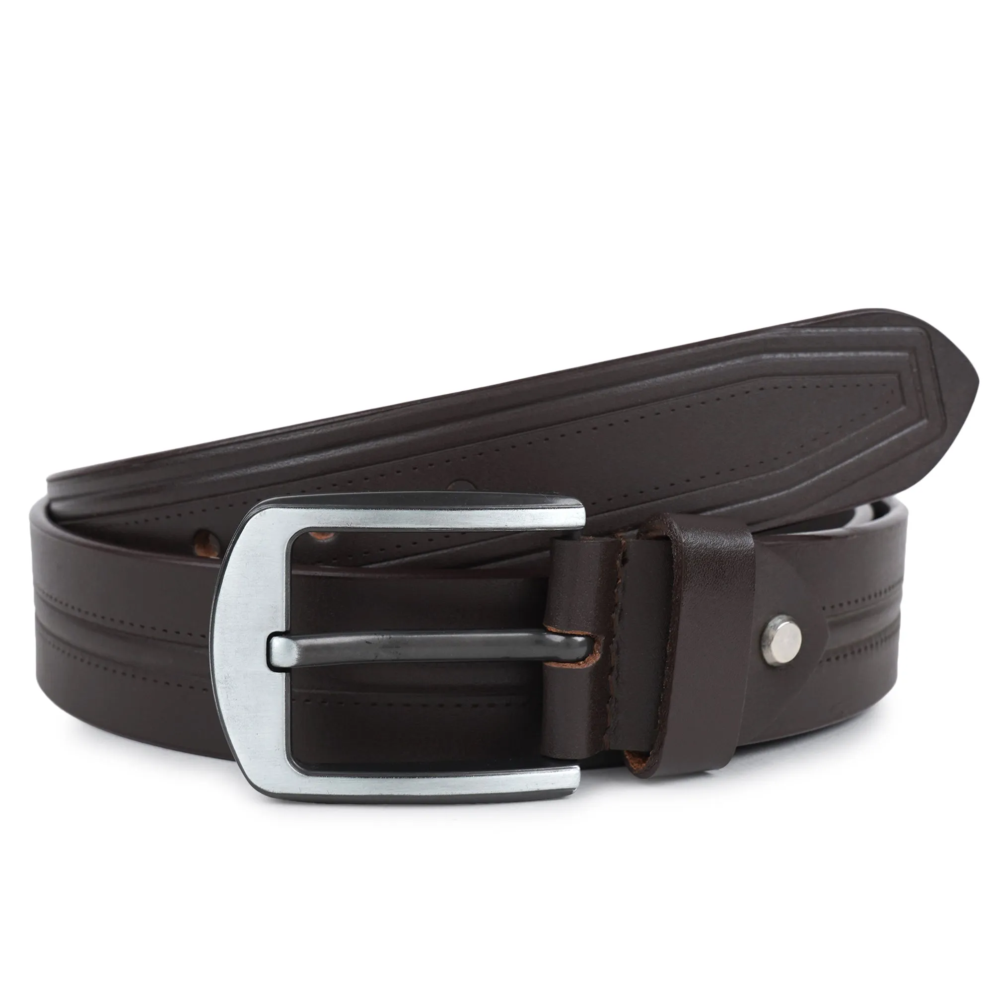 CIMONI Genuine Leather Men's Belt A Perfect Blend of Casual Wear - Metal Buckle Belts ( 1 Year Gurantee)