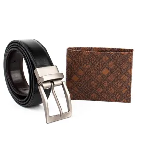 CIMONI® Premium Vegan Leather Belt & Wallet Combo for Men