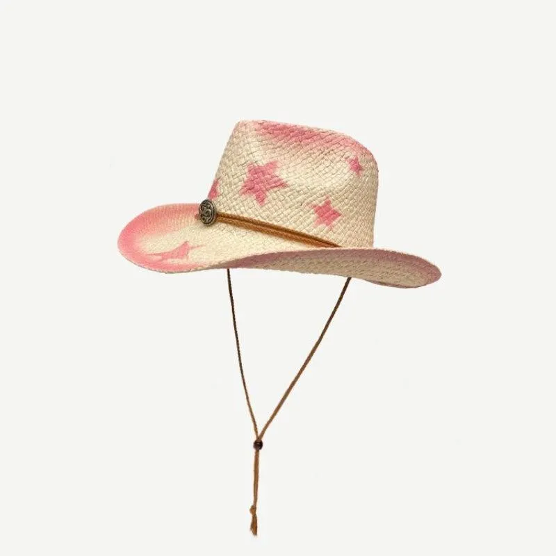 Cowgirl Adjustable Woven Straw Hat