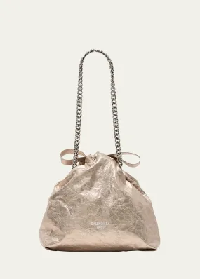 Crush Small Metallic Leather Shoulder Bag