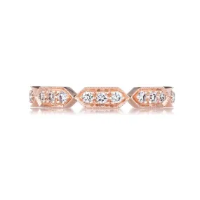 Deco Diamond Band, Rose Gold