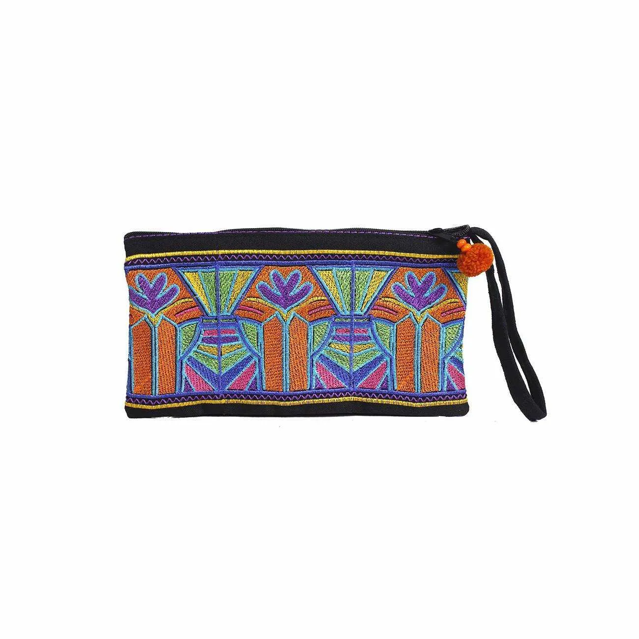 Deco Roll Embroidered Wristlet, Thailand