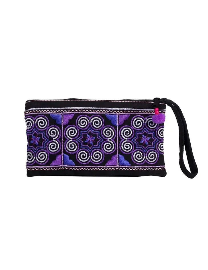 Deco Roll Embroidered Wristlet, Thailand