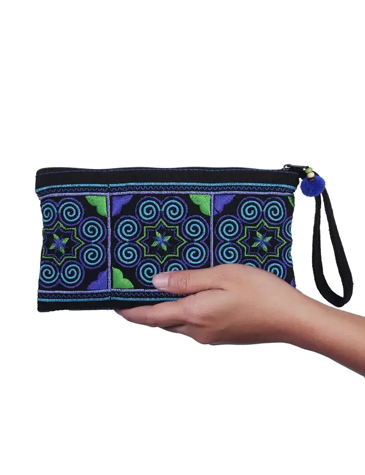 Deco Roll Embroidered Wristlet, Thailand