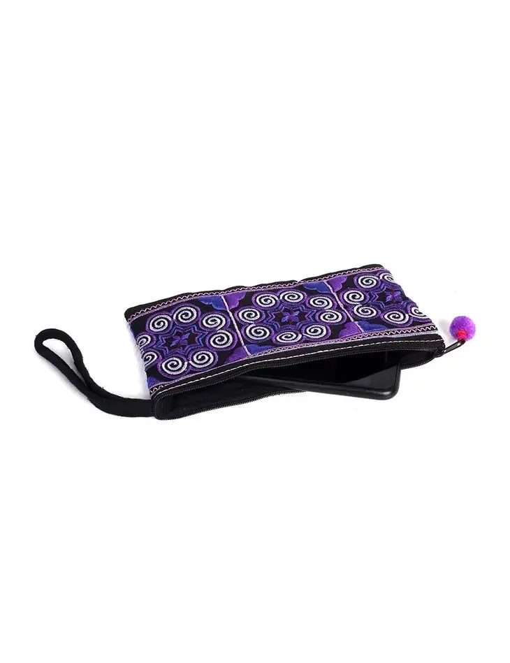 Deco Roll Embroidered Wristlet, Thailand