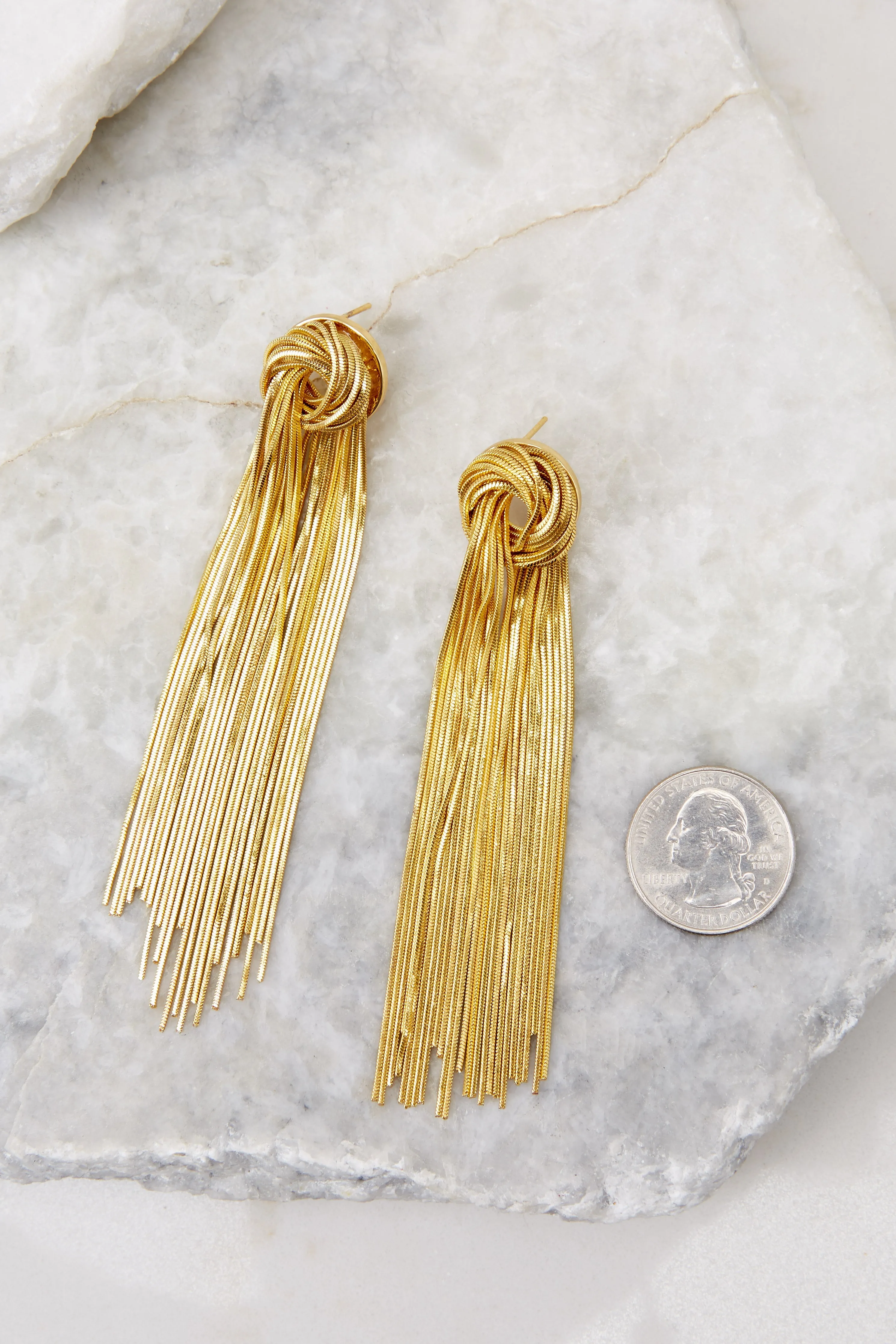 Dominique Gold Statement Earrings