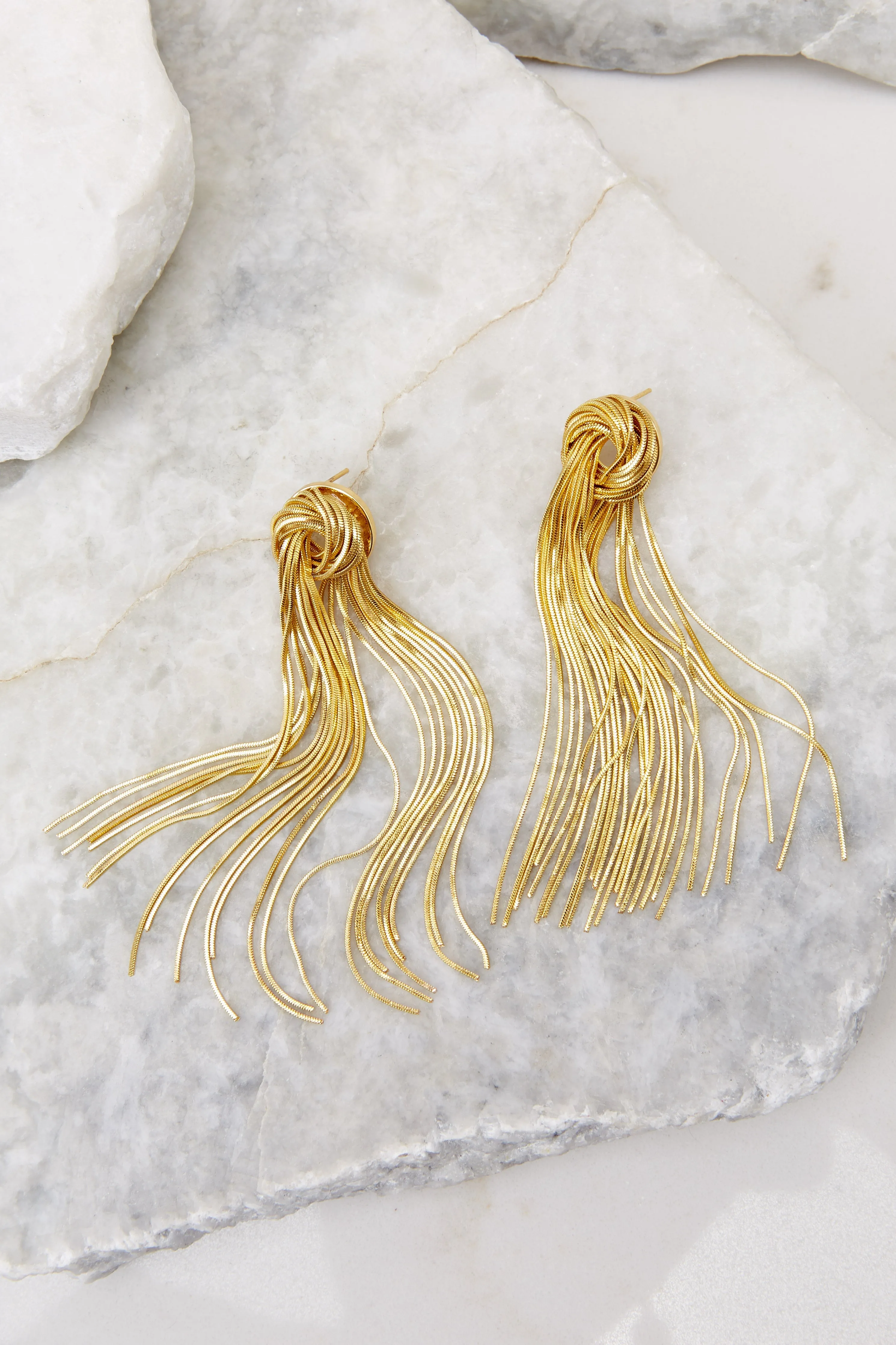 Dominique Gold Statement Earrings