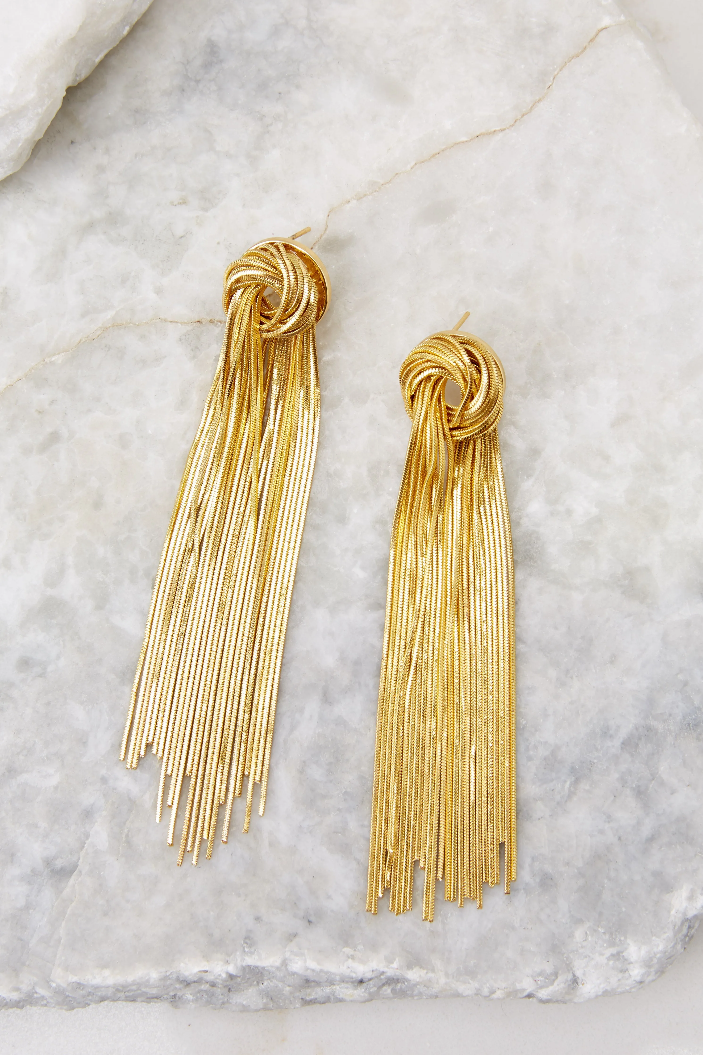 Dominique Gold Statement Earrings