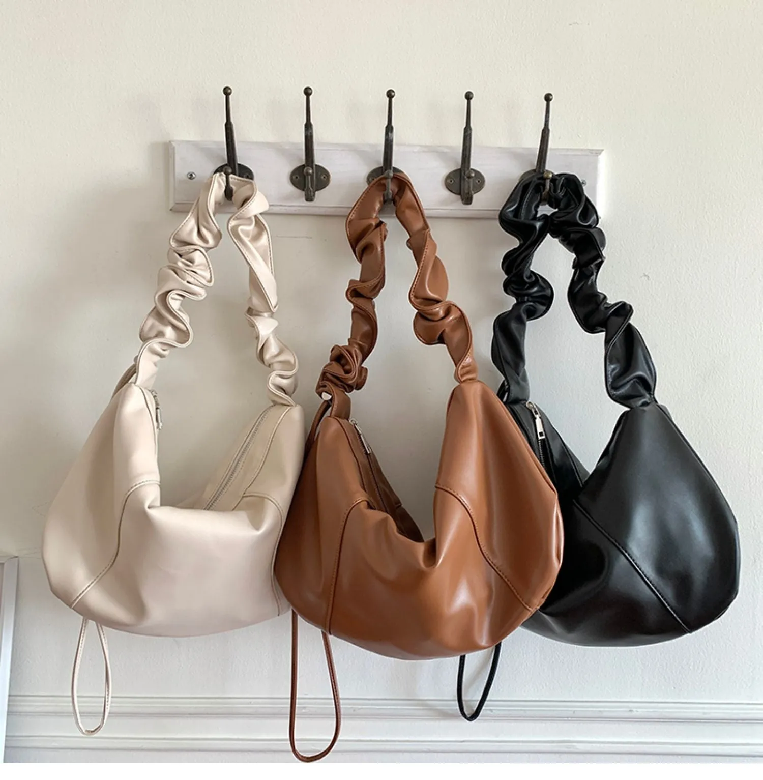 Elena Handbags Dumpling Retro Hobo Shoulder Bag