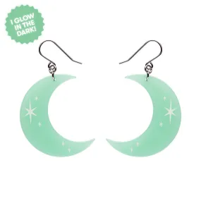 Erstwilder - Half Moon Drop Earrings in Glow in the Dark