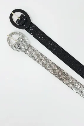 Glitter Strap Belt