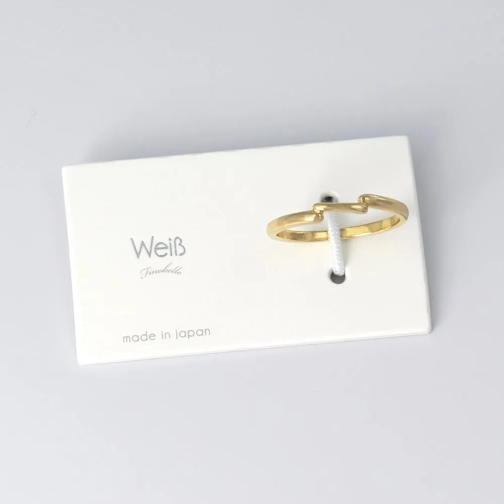 Gold Plated Bypass Band Ring