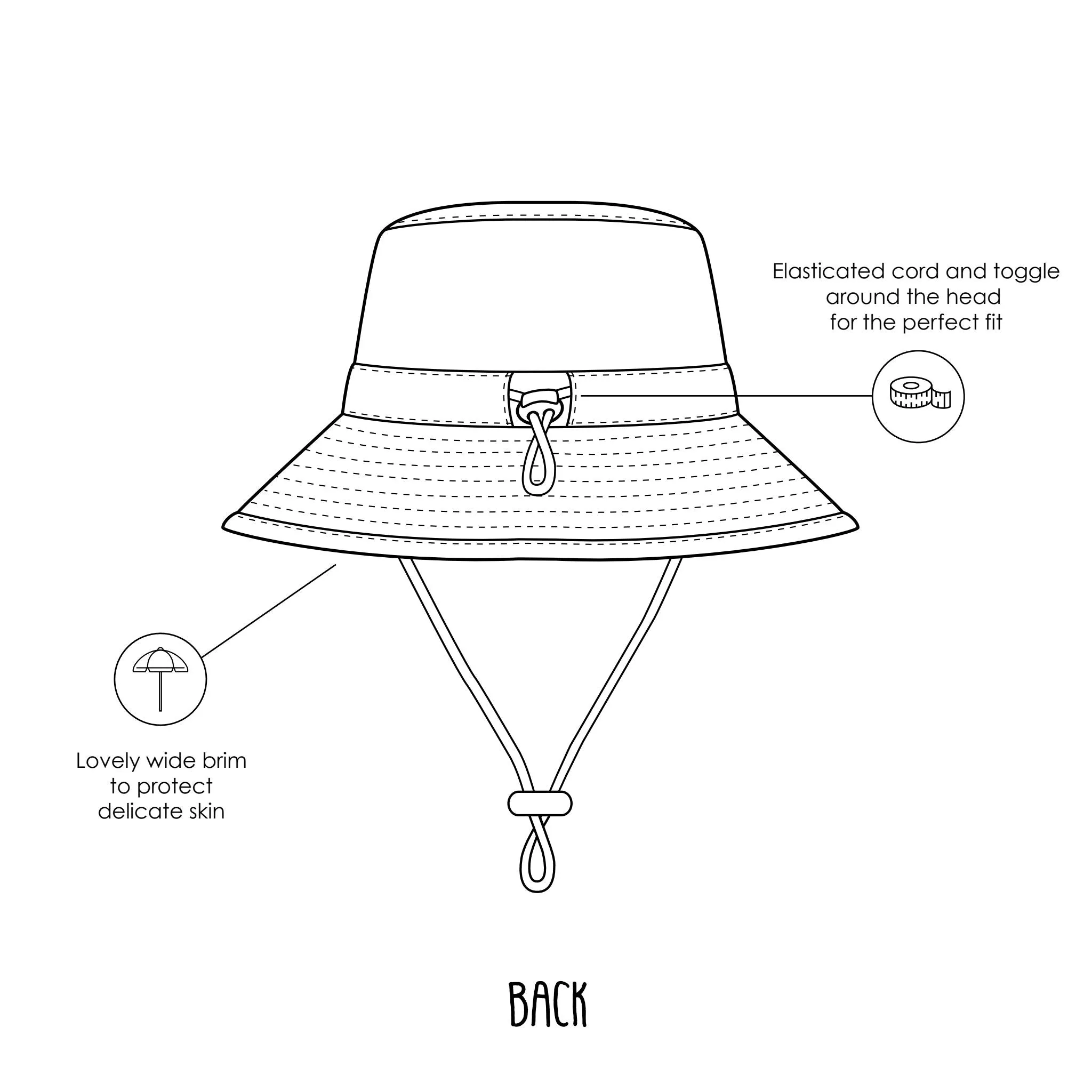 Honolulu Wide Brim Bucket Hat