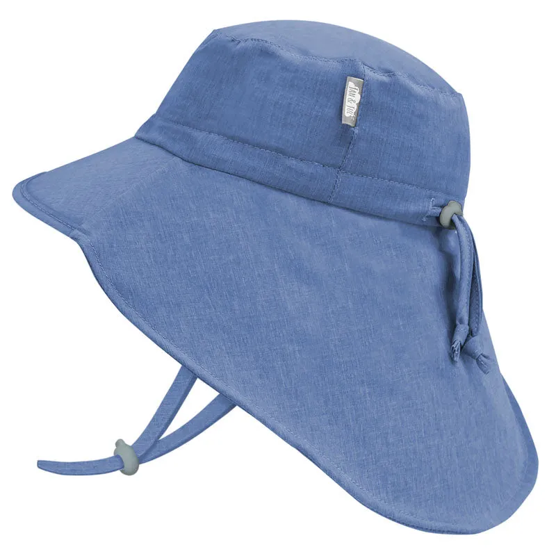 Jan & Jul Gro-with-me Aqua Dry Adventure Hat - Blue/Blue Trim