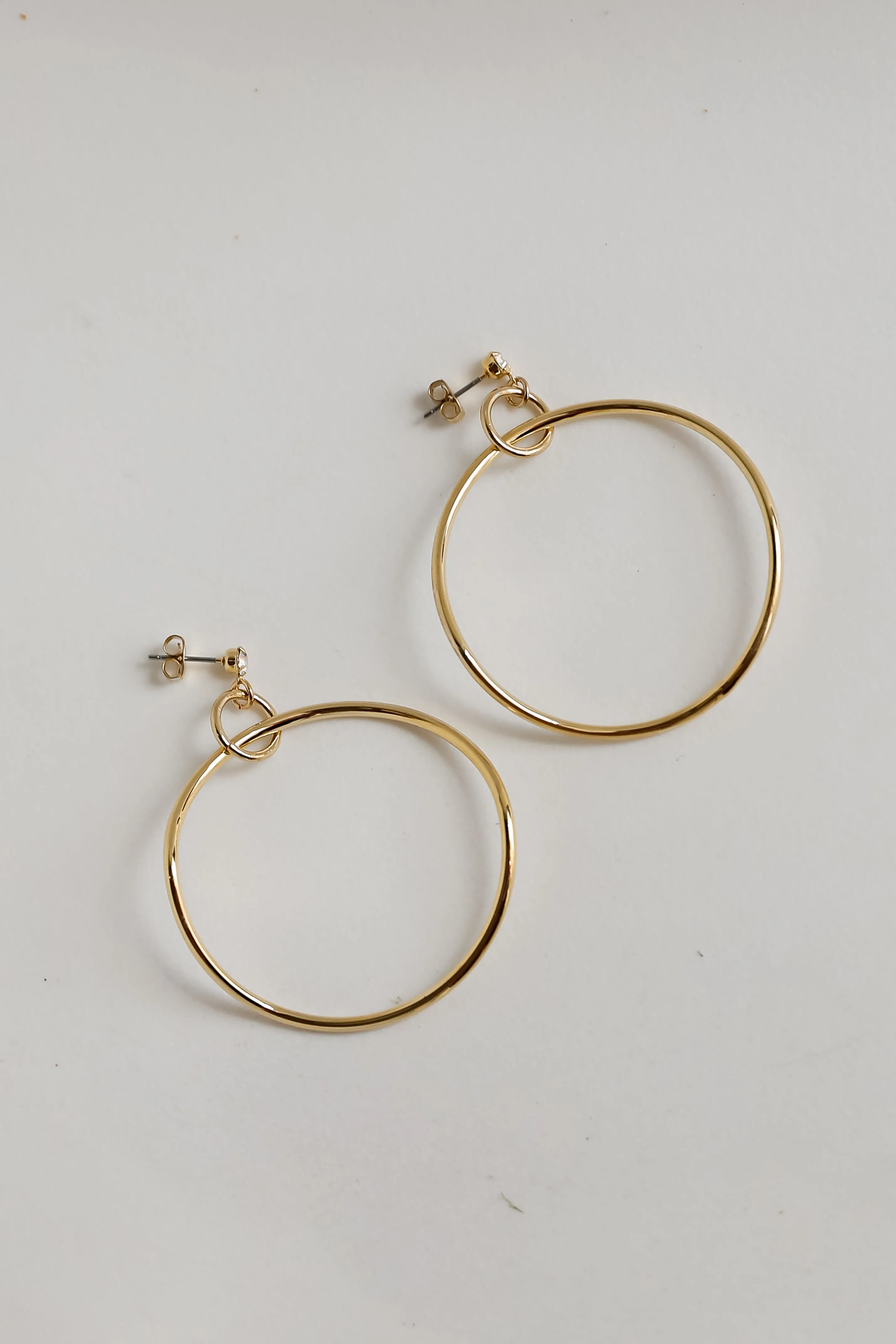 Juliette Gold Circle Statement Earrings