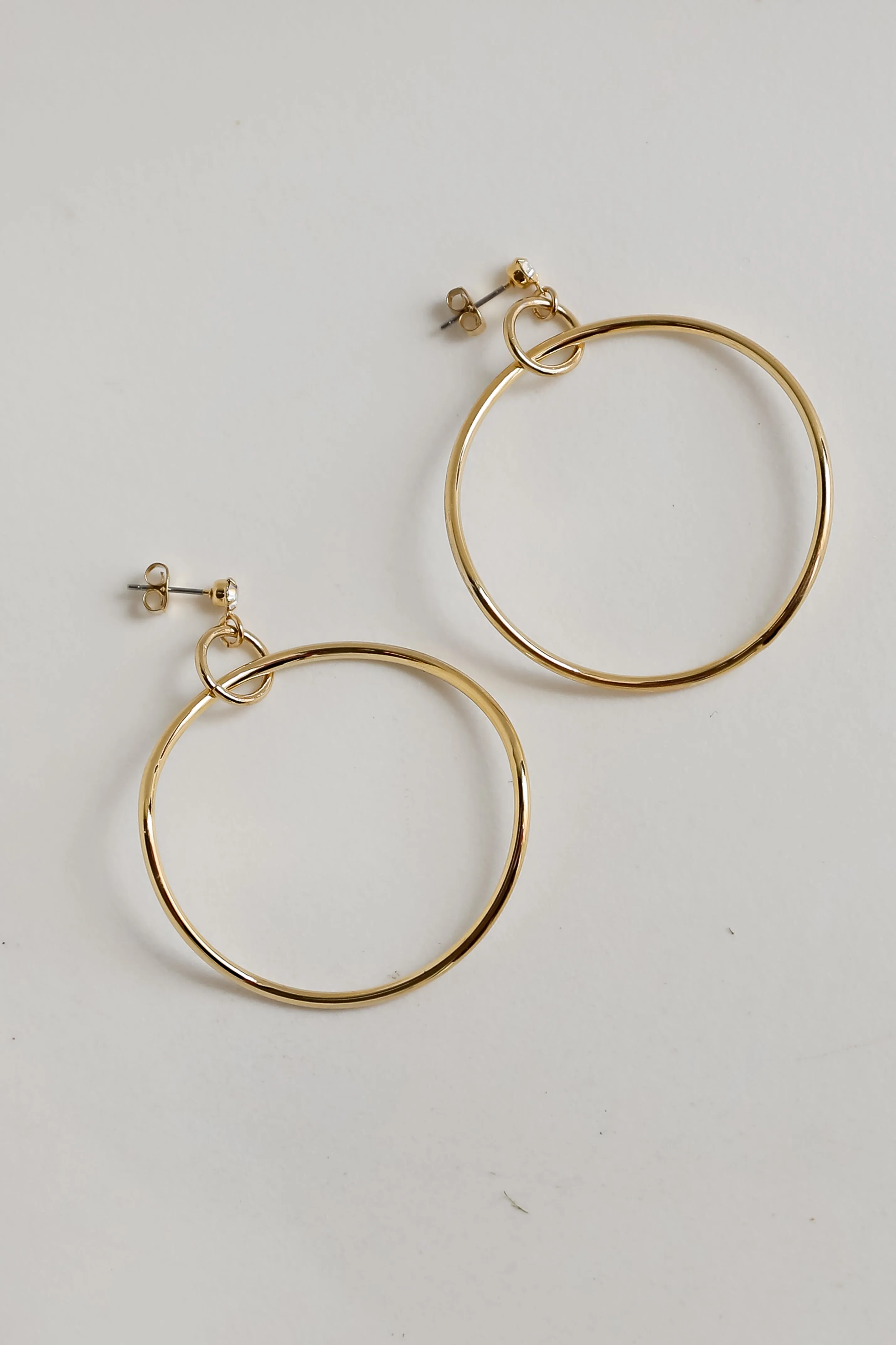 Juliette Gold Circle Statement Earrings