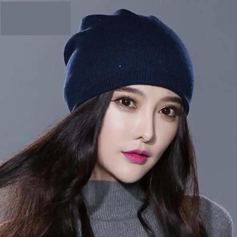 Knitted Wool Beanies Casual Outdoor Ski Hats