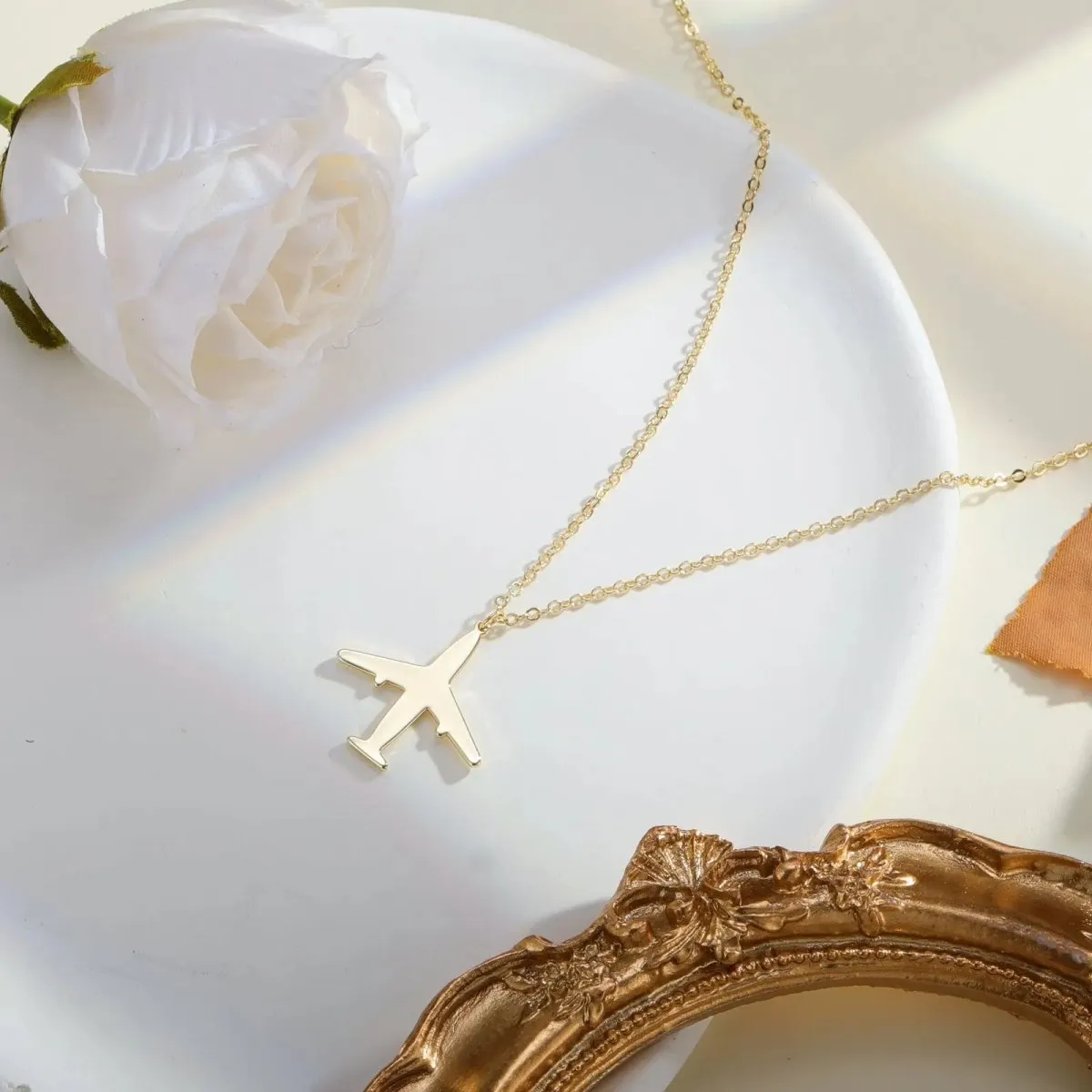 Kyerlyn Gold Airplane Necklaces