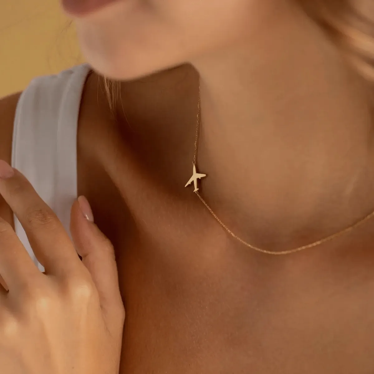 Kyerlyn Gold Airplane Necklaces