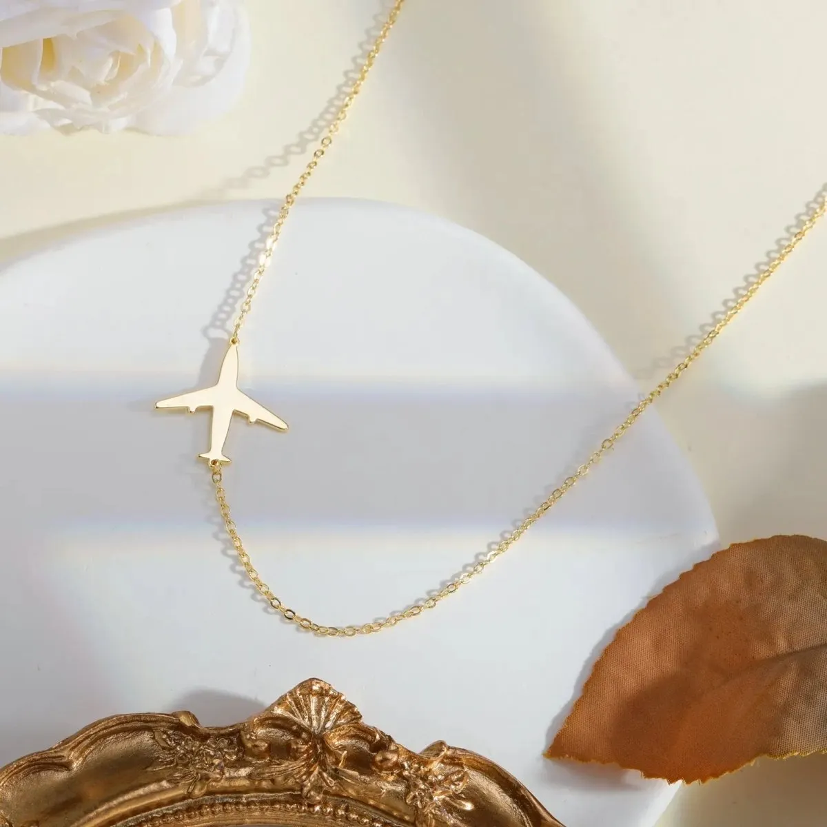 Kyerlyn Gold Airplane Necklaces