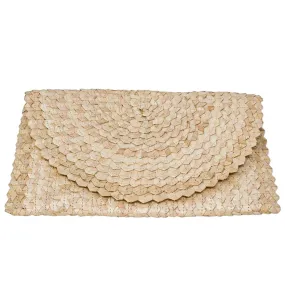 LIZZIE GRASS CLUTCH - Light Natural